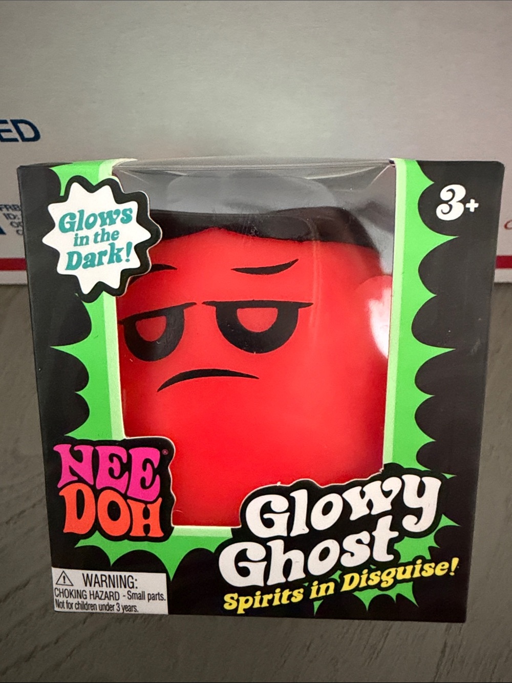 NeeDoh Glowy Ghost Kids Toy - orange